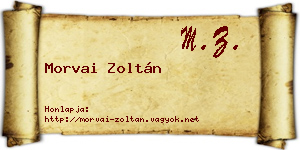 Morvai Zoltán névjegykártya