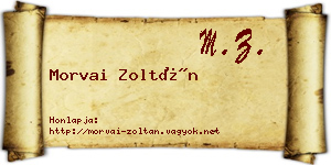Morvai Zoltán névjegykártya